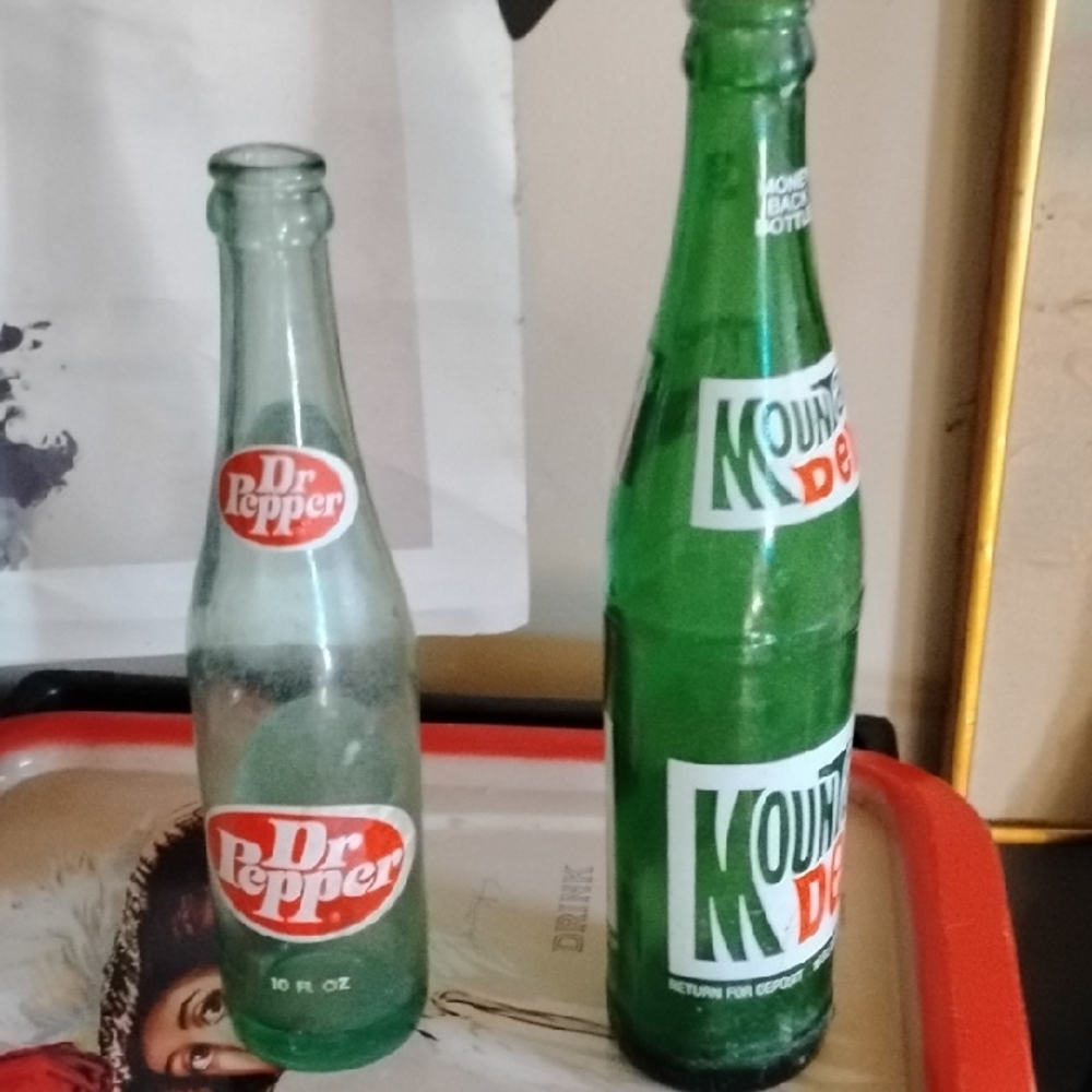Green Glass Soda Bottle - Classic Bottle